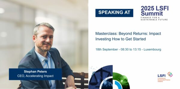 Stephan Peters speaking on the topic Impact Investing on 18th September at 2025 LSFI Summit